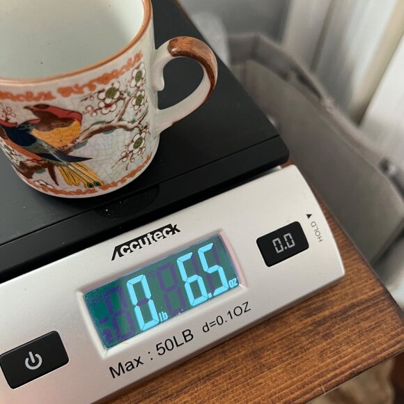 Vintage Japanese Hand-Painted Ceramic Tea Cup Bird & Cherry Blossom - Picture 9 of 9